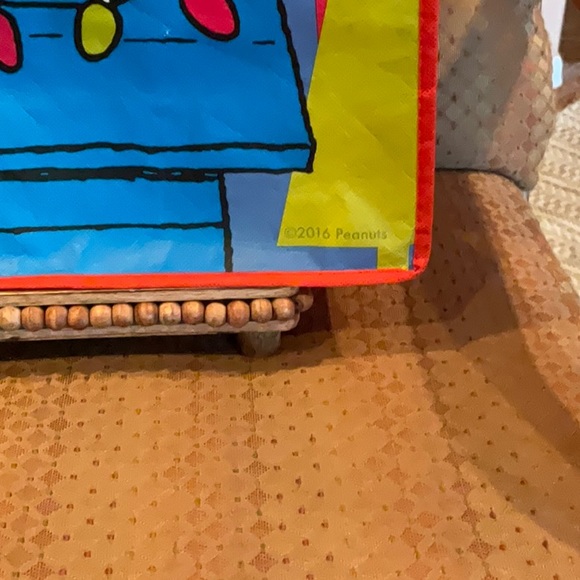 Peanuts Snoopy Doghouse Christmas Lights Reusable Tote Bag, EUC, ADORABLE - Picture 3 of 5